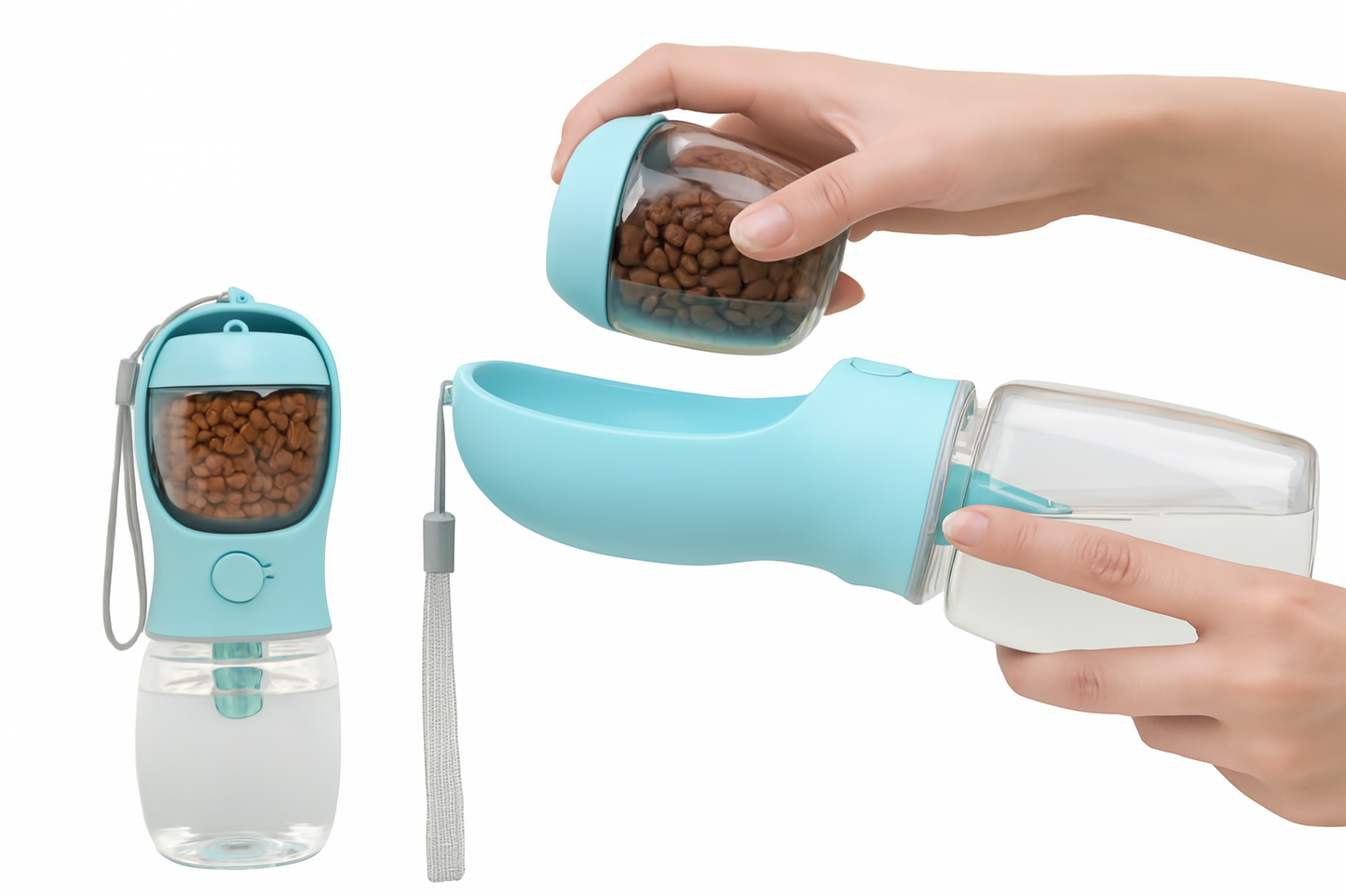 Prijenosna boca za pse i mačke 2u1