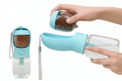 Prijenosna boca za pse i mačke 2u1